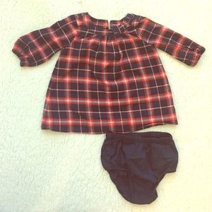 Baby Gap plaid dress with small bow